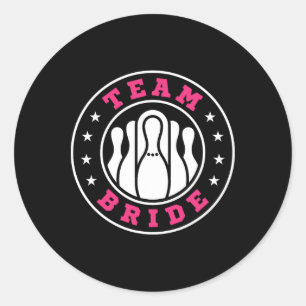Team Bride Team Groom Bowling Bachelor Party Weddi Runder Aufkleber
