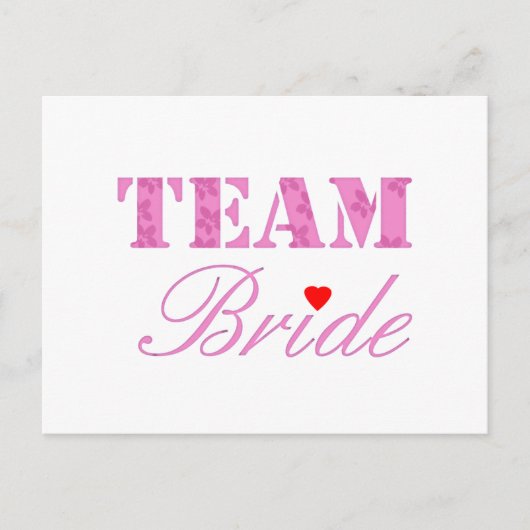 Team Bride Theme Postkarte (Vorderseite)