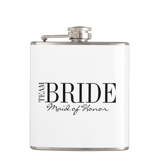 Team Bride Trauzeugin Brautparty Flask Flachmann (Vorderseite)