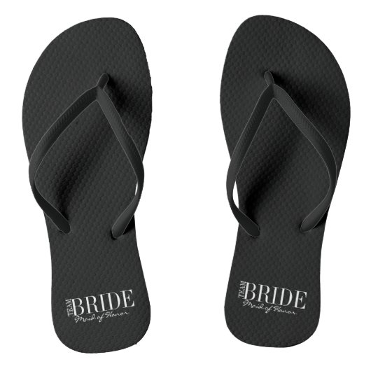 Team Bride Trauzeugin Brautparty Flip Flops Badesandalen (Fußbett)