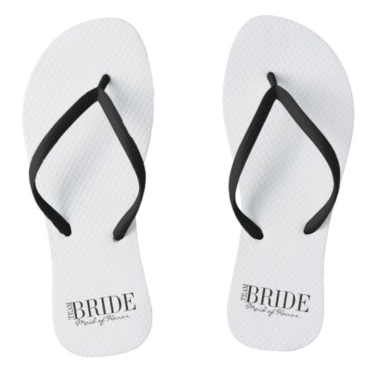 Team Bride Trauzeugin Brautparty Flip Flops Badesandalen (Fußbett)
