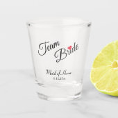 Team Bride | Trauzeugin Personalisiertes Geschenk Schnapsglas (Vorderseite)