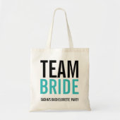 Team Bride Turquoise Junggeselinnen-Abschied Tragetasche (Vorne)
