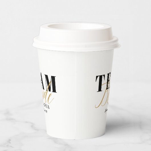 TEAM BRIDE Two-Tone Pappbecher (Rechts)