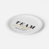 TEAM BRIDE Two-Tone Pappteller (Schrägansicht)