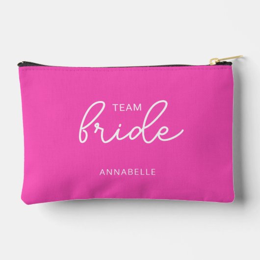 Team Bride Wedding Bachelorette Zubehörtasche (Rückseite)