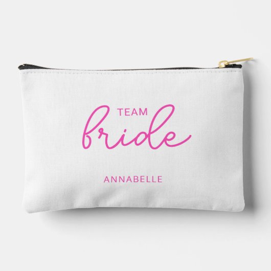 Team Bride Wedding Bachelorette Zubehörtasche (Rückseite)
