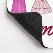 Team Bride Wedding Brautparty Gown Dress Mousepad (Ecke)
