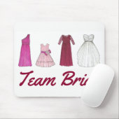 Team Bride Wedding Brautparty Gown Dress Mousepad (Mit Mouse)