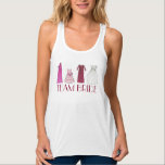TEAM BRIDE Wedding Brautparty Party Dress Tank Top<br><div class="desc">Auf der Oberseite des Tanks befindet sich eine originelle Marker-Abbildung einer Reihe hübscher Kleider, mit TEAM BRIDE in einem lustigen bordeauxfarbenen Schriftart. Ideal für Ihr Brautparty! Der Designer ist verfügbar, um benutzerdefinierte Designs zu erstellen und hochzuladen, um den Farben und Themen Ihrer Hochzeit zu entsprechen - klicken Sie auf "Diesen...</div>