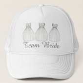 Team BRIDE Wedding Dress Gown Brautparty Hat Truckerkappe (Vorderseite)