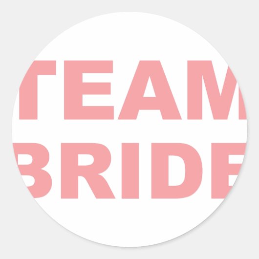 Team Bride Wedding Hen Party Runder Aufkleber (Vorderseite)