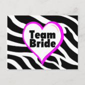 Team Bride (Zebra Print) Postkarte (Vorderseite)