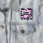 Team Bride Zebra Stripes Button (Beispiel)