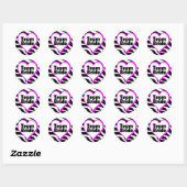 Team Bride Zebra Stripes Runder Aufkleber (Blatt)