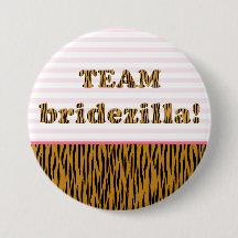 Team Bridezilla | Tigerprint Pinback Button