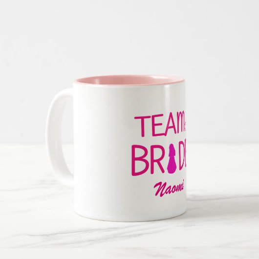 Team Bridge - Custom Bridesmaid Tasse (Vorderseite Links)