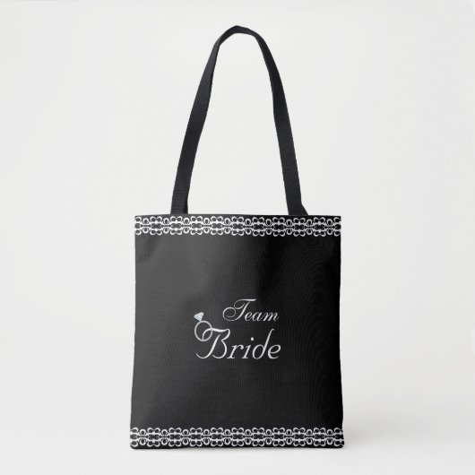 Team Bridge, Diamond Ring & White Lace auf Black Tasche (Vorderseite)