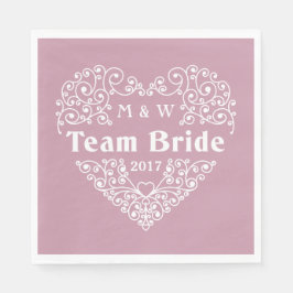 Team Bridge individuelle Monogramme und Papierserv Serviette