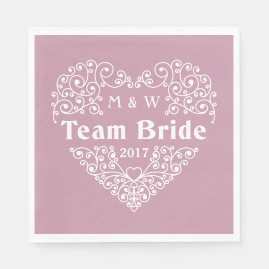 Team Bridge individuelle Monogramme und Papierserv Serviette (Vorderseite)