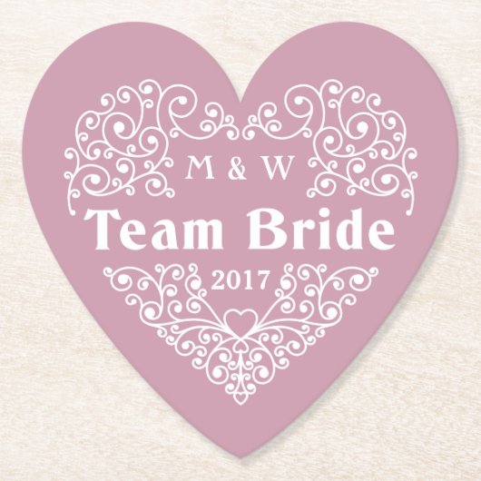 Team Bridge kundenspezifische Monogramme und Unter Untersetzer (Vorderseite)