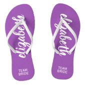 Team Bridge Lila und Personalisiert Badesandalen (Fußbett)