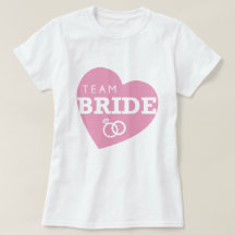 Team Bridge Personalisiertes Party Pink Heart Tops