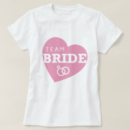 Team Bridge Personalisiertes Party Pink Heart Tops