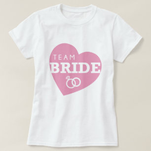 Team Bridge Personalisiertes Party Pink Heart Tops