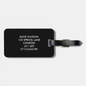 Team Bridge - Rose Gold Imitats Gepäckanhänger (Rückseite horizontal)