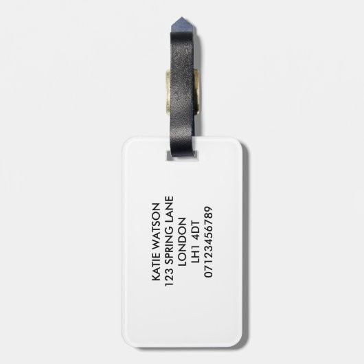 Team Bridge - Rose Gold Imitats Gepäckanhänger (Rückseite vertikal)