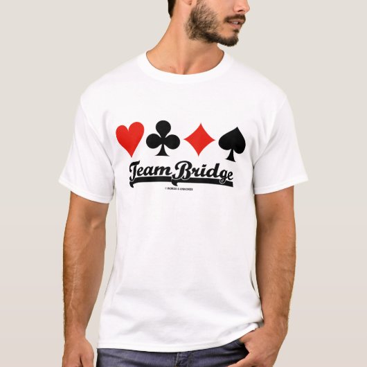 Team Bridge Vier-Karten-Anzug T-Shirt (Vorderseite)