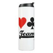 Team Bridge Vier-Karten-Anzug Thermosbecher (Nach links gedreht)