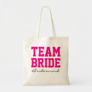 Team Bridmaid personalisiertes Hot Pink2 Tragetasche