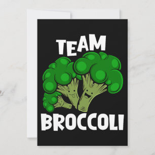 Team Broccoli Vegan Vegetarisches Gemüse Lover Einladung