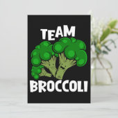 Team Broccoli Vegan Vegetarisches Gemüse Lover Einladung (Stehend Vorderseite)