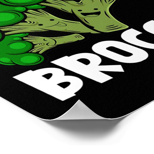 Team Broccoli Vegan Vegetarisches Gemüse Lover Poster (Ecke)