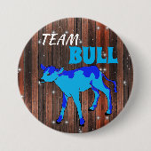 "Team Bull" - Rosa-Genderdarstellung Button (Vorderseite)