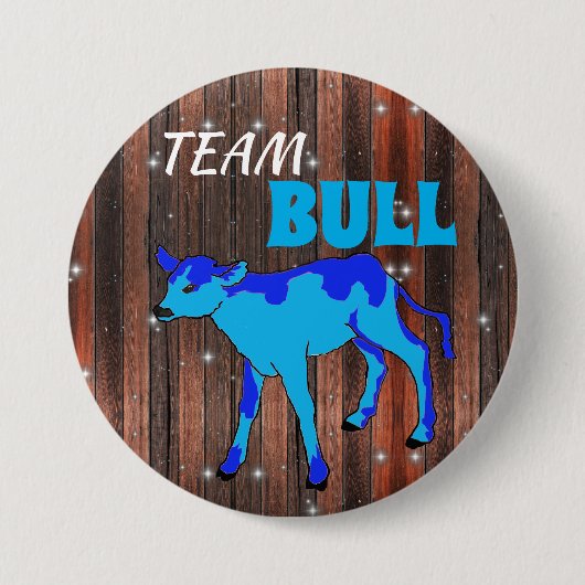 "Team Bull" - Rosa-Genderdarstellung Button (Vorderseite)