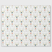 Team Bunny Face - Gelb und Weiß - v2 Geschenkpapier (Flach)