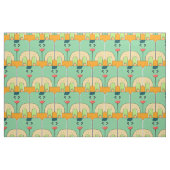 Team Bunny Face - Grün und Orange Stoff (Fat Quarter (45,7 x 55,9 cm))