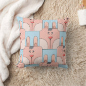 Team Bunny Face - Rosa und Blau Kissen (Decke)