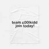 Team C00lkidd Join Today Kids Funny Quote Cool Kid Fleecedecke (Vorderseite)