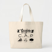 Team C.A.P Camping Apéro Pétanque Jumbo Stoffbeutel (Vorne)