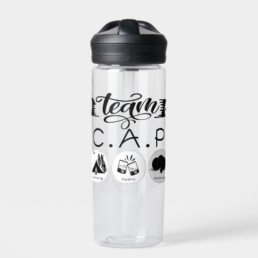Team C.A.P Camping Apéro Pétanque Trinkflasche (Vorderseite)