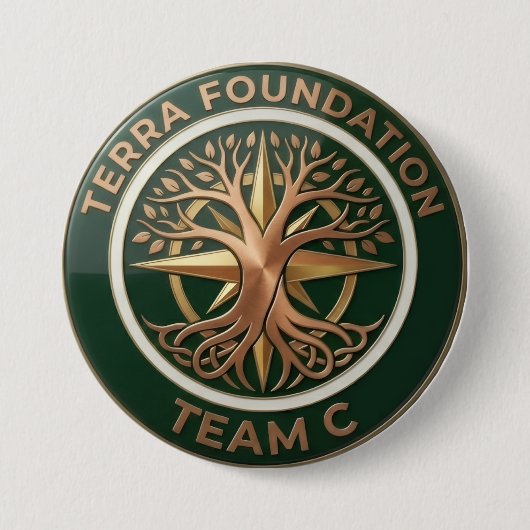 Team C – Terra Foundation Erdemblem Button (Vorderseite)