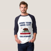 Team California State Flag Raglan T - Shirt (Vorne ganz)