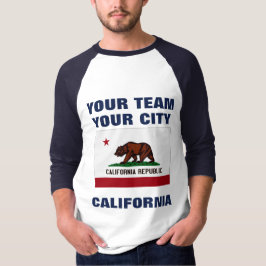 Team California State Flag Raglan T - Shirt