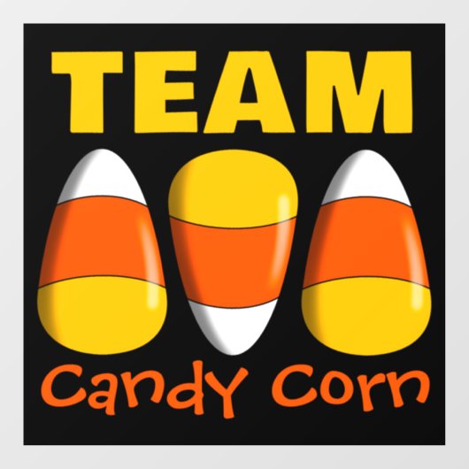 Team Candy Corn Halloween Fensteraufkleber (Blatt)