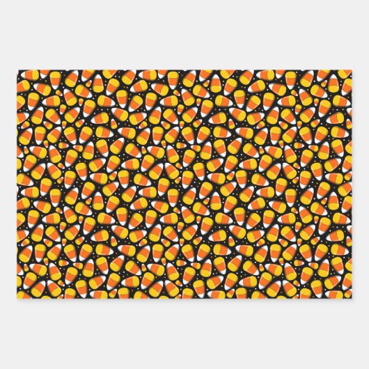 Team Candy Corn Halloween Geschenkpapier Set (Vorderseite)